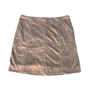 FREE PEOPLE modern femme metallic mini skirt